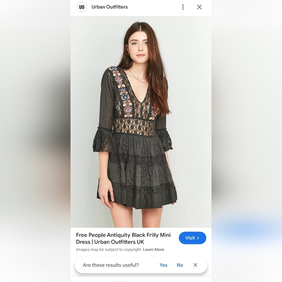 NWT Free People One Antiquity Lace Contrast Mini Dress, Size 6 - Picture 15 of 16